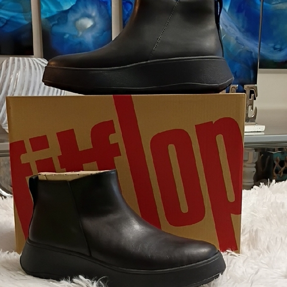 Fitflop Shoes - Fitflop F-Mode Leather Platform Zip Ankle Boots Women's Sz 8.5  EU 40 🆕